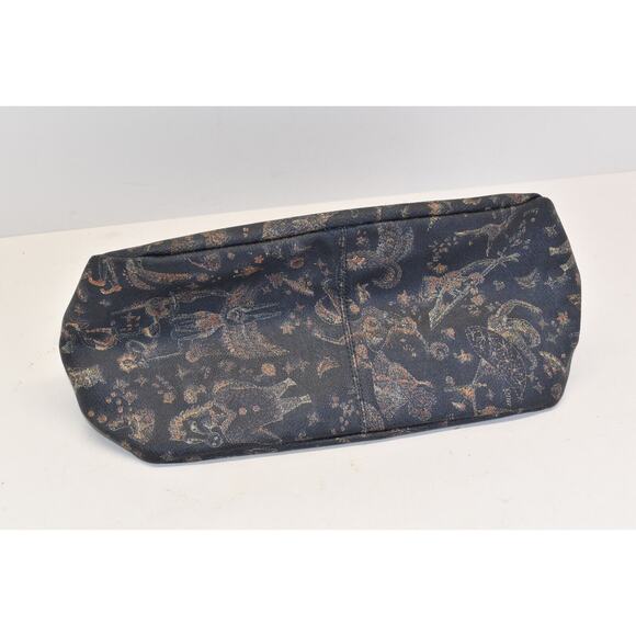 Piero Guidi Magic Circus Deserto Dipinto Handbag Black Leather All Over Print - Picture 7 of 8